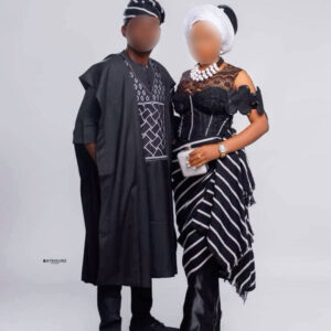 Pagne Tissé Africain "Cérémonie d'Amour Éternel" - Tissu Béninois Rouge, Noir & Blanc Vibrant