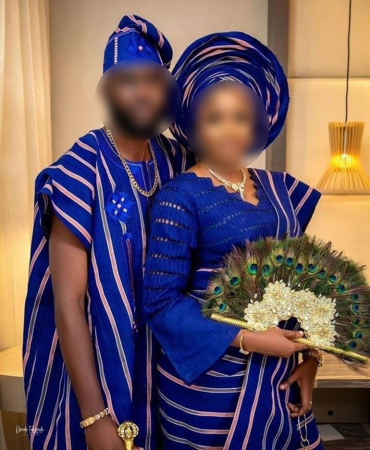 Pagne Tissé Africain "Azul Royal" - Tissu Béninois Traditionnel Bleu pour Cérémonie
